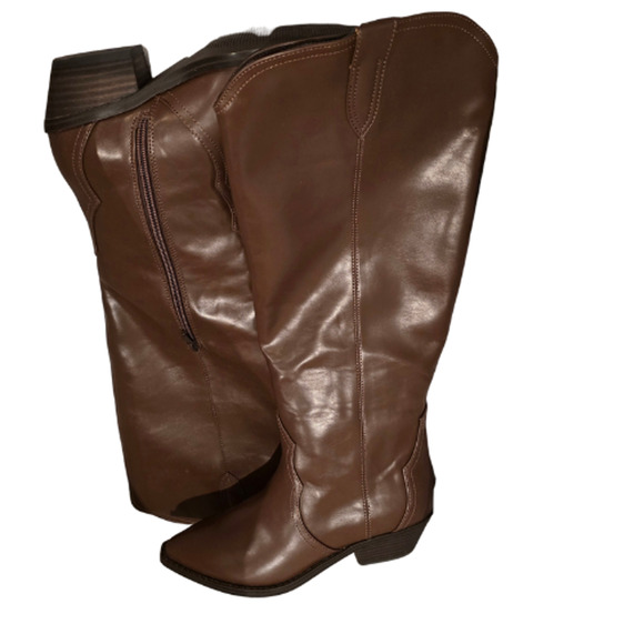 Dolce Vita Women's Kit Knee-High Cowboy Boots in Smooth Brown NEW Sz 6 - Picture 9 of 10